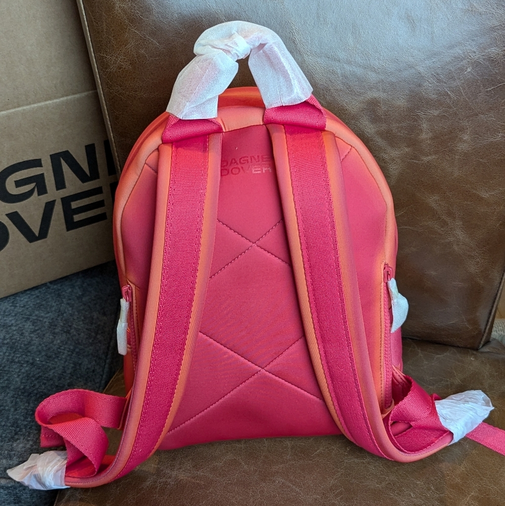 NWT Dagne Dover Small Dakota Neoprene Backpack - Heatwave - Picture 5 of 9